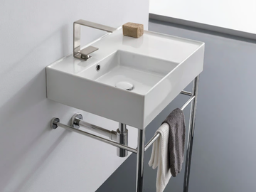 TEOREMA 2.0 - Console ceramic washbasin by Scarabeo Ceramiche - view 2